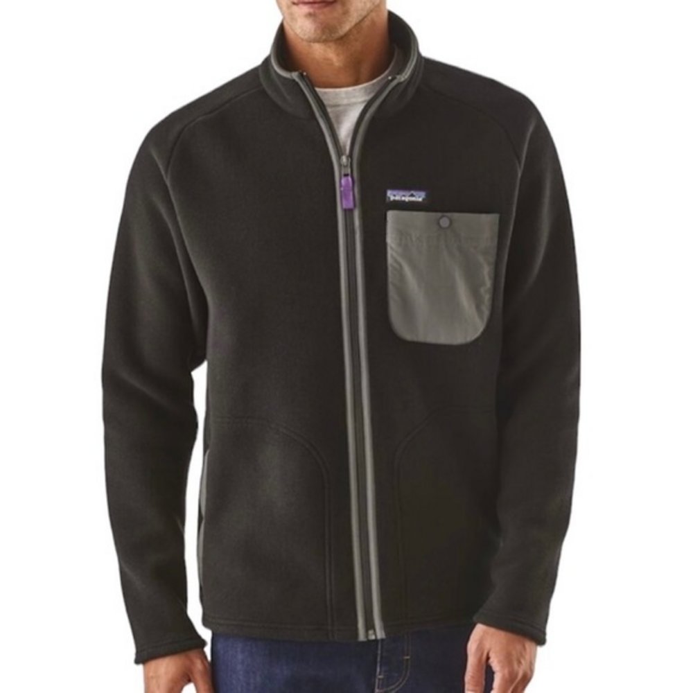 Patagonia Karstens Synchilla Black Fleece Full Zip Jacket Large‎